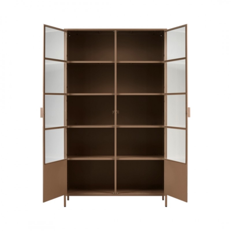 CABINET DISPLAY METAL MILITARY BROWN - CABINETS, SHELVES